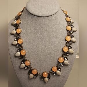 [LOGO By Lori Goldstein] "Mystic Moonstone" Aged Bronze Statement Necklace